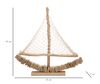 Barca decorativa in legno di pino e faggio naturale 45x45  41592 - foto 5