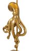 Particolare di Polipo che si arrampica sulla grande lampada con base oro 30,5x64,5  41596