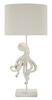 Immagine aggiuntiva di Lampada da tavolo grande bianca con decoro polipo 30,5x64,5  41595