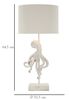 Lampada da tavolo grande bianca con decoro polipo 30,5x64,5  41595 - foto 5