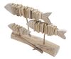 Particolare di Pesci decorativi in legno di pino e faggio 37x24 soprammobile  41591