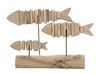 Pesci decorativi in legno di pino e faggio 37x24 soprammobile  41591