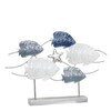 Soprammobile decorativo da tavolo pesci colorati stelle marine e onde 63x44 41339 COLORI E LUCI