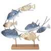Soprammobile decorazione da tavolo pesci grande 61x55 oro azzurro 40010 COLORI E LUCI