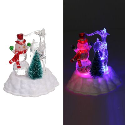 Decorazione per il Natale con luci, pupazzo e renna  38543