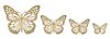 Immagine aggiuntiva di Set di 4 pezzi farfalle da parete in 4 misure distinte  41527