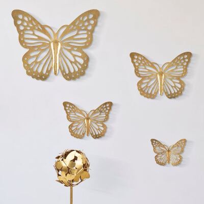 Set di 4 pezzi farfalle da parete in 4 misure distinte  41527
