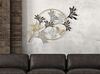 Quadro decorativo in metallo foglie sottili cerchio e farfalle romantico 50,2x92  41327 - foto 4