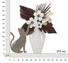 Decorazione quadro da parete gatto accarezza fiori 54,6x59,7  41324 - foto 5
