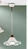 Lampadario ceramica ondulato decoro verde 30cm ANNA/SM/VER DUE P
