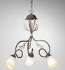Lampadario 3 luci montatura ruggine stile classico ELENA S3 RUGGINE DUE P