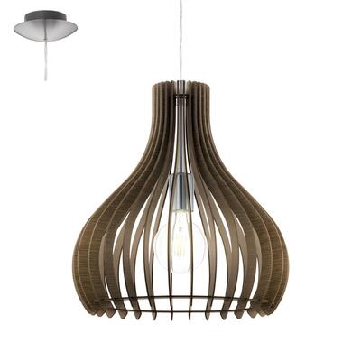 Lampadario moderno fasce in legno scuro 38cm 96259 TINDORI EGLO