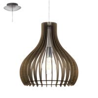 Lampadario moderno fasce in legno scuro 38cm 96259 TINDORI EGLO