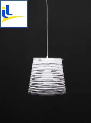 Lampadario a trapezio texture bianca d. 30 PIXI D30 BIANCO CL204/10 EMPORIUM