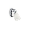 Faretto in vetro bianco direzionabile struttura cromo SNAKE AP1 IDEAL LUX