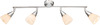Lampadario 4 faretti montatura cromata vetro bianco e punta cromo 54919-4 LUCI MODERNE