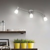 Lampada parete soffitto 3 faretti direzionabili vetro bianco SNAKE AP3 IDEAL LUX
