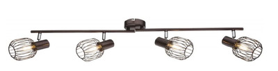 Lampadario con 4 faretti orientabili griglia marrone 54801-4 GLOBO LIGHTING