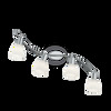 Plafoniera applique moderna cromata 4 faretti orientabili in vetro SNAKE PL4 IDEAL LUX