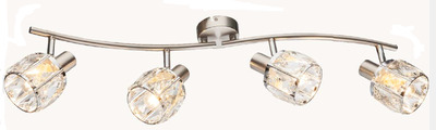 Barra con 4 faretti orientabili in cristallo 54356-4 GLOBO LIGHTING