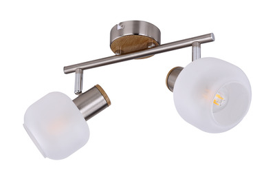Lampada con 2 faretti orientabili vetro satinato 54302-2 GLOBO LIGHTING