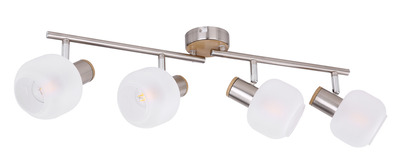 Asta 4 luci direzionabili con base effetto legno 54302-4 GLOBO LIGHTING