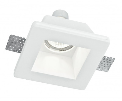 Faretto incasso quadrato gesso verniciabile PER CARTONGESSO 37496 LUCI GESSO