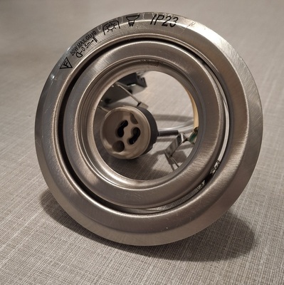 Faretto incasso orientabile nickel satinato per lampadine GU10 foro 8,5 4348CR PERENZ