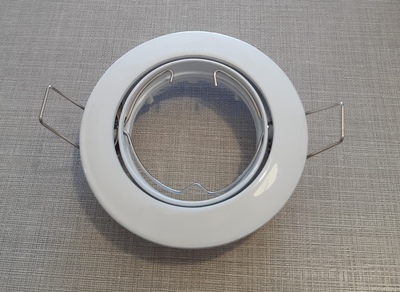 Faretto per incasso orientabile bianco 220V GU19 foro 7,5cm 39221 FARETTI E C