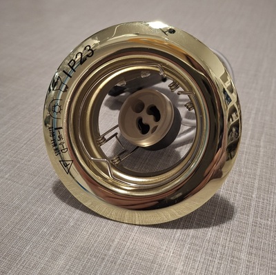 Faretto incasso fisso ottone oro lucido GU10 Foro 6,5 4346OL PERENZ