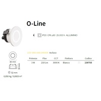 Faretto LED da incasso bianco - ultimo disponibile O-LINE-ROUND 239705 IDEAL LUX