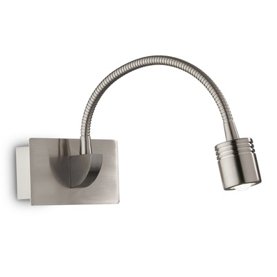 Faretto led piccolo nikel direzionabile con interruttore DYNAMO AP NICKEL IDEAL LUX