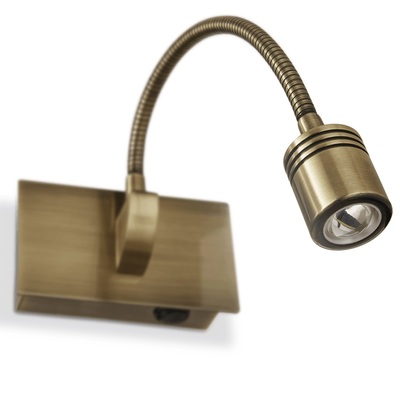 Faretto led direzionabile piccolo bronzato con interruttore DYNAMO AP BRUNITO IDEAL LUX