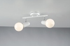 Asta 2 faretti orientabili metallo bianco e cromo 39646 LUCI MODERNE