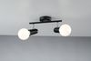 Plafoniera 2 faretti in metallo nero e cromato 39647 LUCI MODERNE