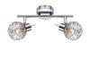 Applique muro o soffitto cromata a 2 faretti led  41962
