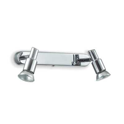 Barra con 2 faretti led orientabili cromo lucido a led SLEM AP2 CROMO IDEAL LUX