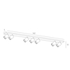 Misure Plafoniera lunga 142cm 7 faretti design quadrato direzionabili