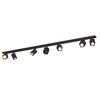 Immagine aggiuntiva di Lunga barra nera con 7 faretti design quadrato luce direzionata  45431