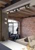Lunga barra nera con 7 faretti design quadrato luce direzionata 1230/7-NE KIBO TOP LIGHT - foto 4