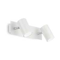 Farretto doppio a parete o soffitto bianco tondo SPOT AP2 BIANCO IDEAL LUX