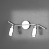 Asta con 2 luci a faretto orientabili base cromata 1011/F2-A FEELING TOP LIGHT