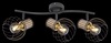 Immagine aggiuntiva di Plafoniera a 3 faretti orientabili design industriale metallo nero e legno  4