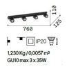 Misure faretti soffitto orientabili design quadrati