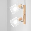 Plafoniera da soffitto o applique 2 faretti orientabile legno metallo bianco Nordico e Japandi LUCI - foto 4