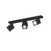 Immagine aggiuntiva di Barra lineare nera da soffitto o parete 3 faretti quadrati orientabili  45419