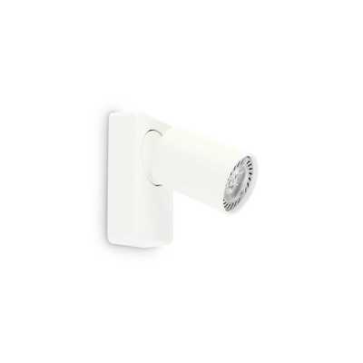 Faretto bianco orientabile design tondo lampadina LED RUDY AP1 ROUND BIANCO IDEAL LUX