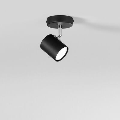 Faretto spot 1 luce nero opaco design moderno orientabile  43996