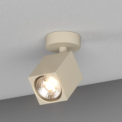 Faretto quadrato sabbia orientabile applique o plafoniera 1230/1-SA KIBO TOP LIGHT