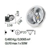 Misure Faretto orientabile a parabola GU10 LED da parete o soffitto GLIM PL1